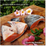 Salmon frozen bone-in Norway / Chile / Tasmania STEAK 3/4" 2cm (price/pack 500gr 2-3pcs)